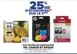 Carrefour HP sur toutes les cartouches hp canon et epson offre