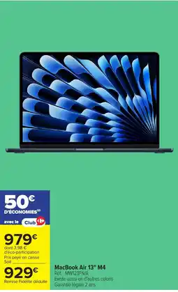 Carrefour Macbook air 13" m4 offre