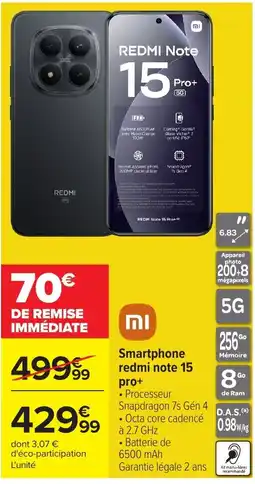 Carrefour REDMI Note 15 Pro+ offre
