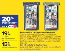 Carrefour HAPO-G Sacoche vélo smartphone Waterproof offre