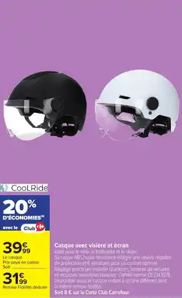 Carrefour CoolRide Casque avec visière et écran offre