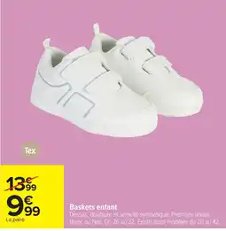 Carrefour Tex Baskets enfant offre
