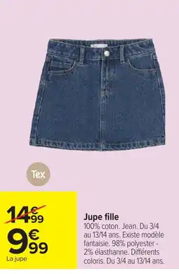 Carrefour Tex Jupe fille offre