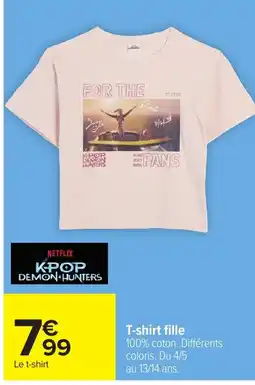 Carrefour KPOP DEMON HUNTERS T-shirt fille offre