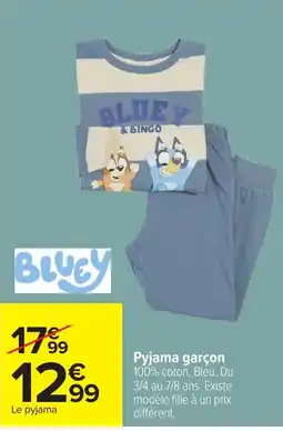Carrefour BLUEY Pyjama garçon offre