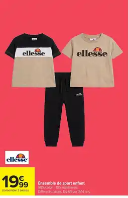 Carrefour Ellesse Ensemble de sport enfant offre