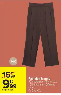 Carrefour Tex Pantalon femme offre