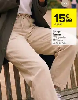 Carrefour Tex Jogger femme offre