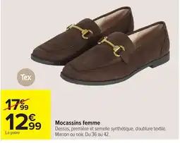 Carrefour Tex Mocassins femme offre