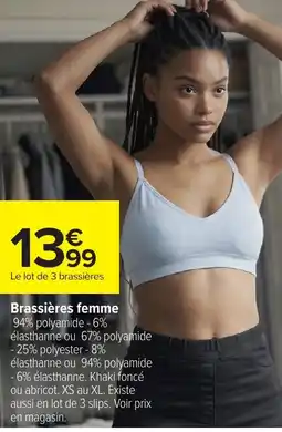 Carrefour Brassières femme offre