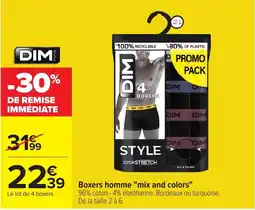 Carrefour DIM Boxers homme offre