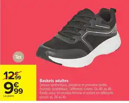 Carrefour Tex Baskets adultes offre