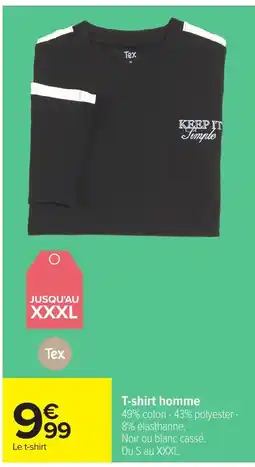 Carrefour Tex T-shirt homme offre