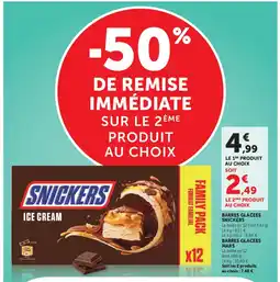 Hyper U Snickers Barres glacees offre