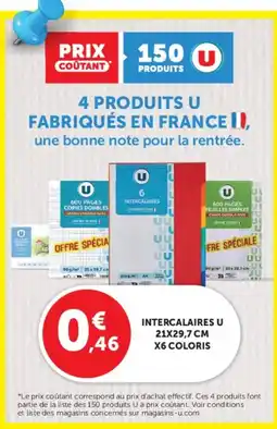Hyper U U Intercalaires offre
