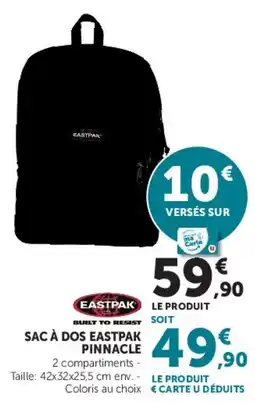 Hyper U EASTPAK SAC À DOS PINNACLE offre