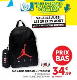 Hyper U JORDAN SAC À DOS offre