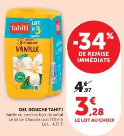 Hyper U Tahiti Gel douche offre