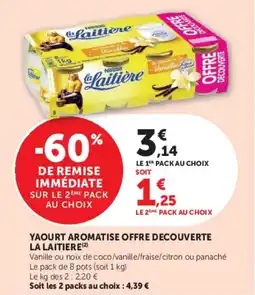 Hyper U La Laitiere Yaourt aromatise offre decouverte offre