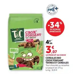 Hyper U Terres et Céréales Crok'Fondant offre
