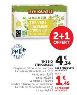 Hyper U ETHIQUABLE THÉ VERT GINGEMBRE CITRON VERT offre