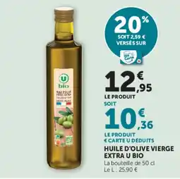 Hyper U U BIO Huile d'olive vierge extra offre