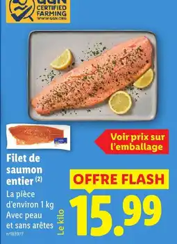 Lidl Filet de saumon entier offre