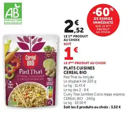 Hyper U Céréal BIO Pad Thai offre