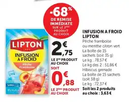 Hyper U LIPTON INFUSION A FROID offre