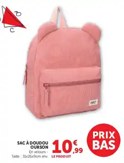 Hyper U PRET SAC À DOUDOU OURSON offre