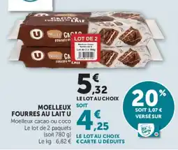 Hyper U U Moelleux fourrés offre
