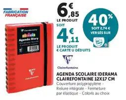 Hyper U Clairefontaine Agenda scolaire Iderama offre