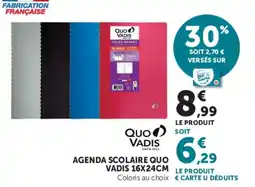 Hyper U QUO VADIS AGENDA SCOLAIRE offre