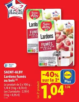 Lidl Saint-Alby Lardons fumés offre