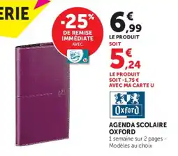 Hyper U Oxford Agenda scolaire offre