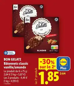 Lidl BON GELATI Bâtonnets classic offre