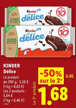 Lidl Kinder Délice offre