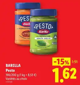 Lidl Barilla Pesto offre