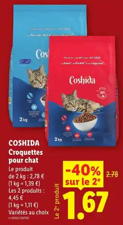 Lidl Coshida Croquettes pour chat offre