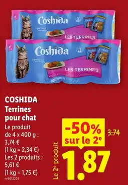 Lidl Coshida Terrines pour chat offre