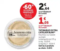 Hyper U L'atelier Blini houmous extra offre