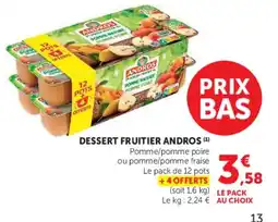 Hyper U ANDROS DESSERT FRUITIER offre