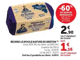 Hyper U Nature de Breton Beurre Le Moule offre