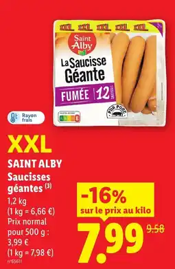 Lidl Saint Alby Saucisses géantes offre