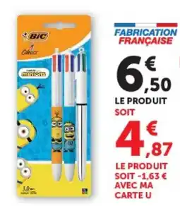 Hyper U BIC Crayon à bille Minions offre