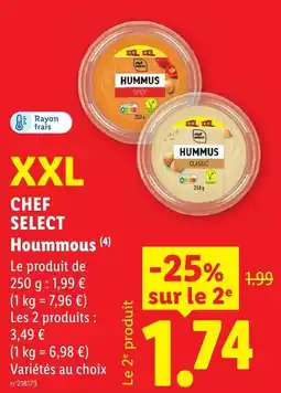 Lidl CHEF SELECT Hoummous offre
