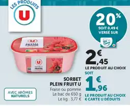 Hyper U Sorbet Fraise U offre
