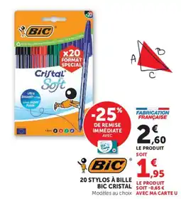 Hyper U BIC Cristal Soft offre