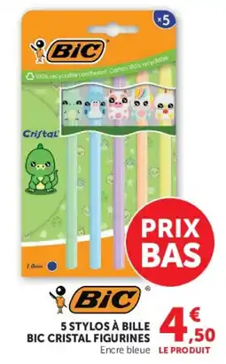 Hyper U BIC STYLOS À BILLE CRISTAL FIGURINES offre