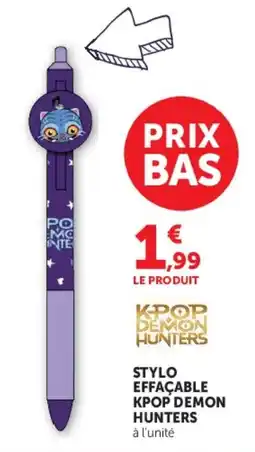 Hyper U KPOP DEMON HUNTERS STYLO EFFAÇABLE offre